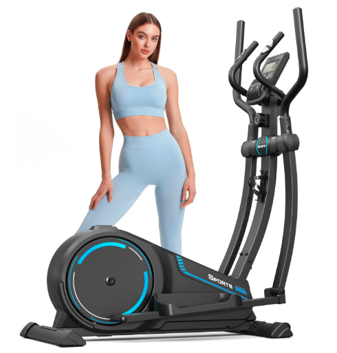 Dripex Elliptical Cross Trainer For Home, Ultra Quiet Magnetic Elliptical Machine w/16 Levels Resistance